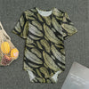 Gold And Black Feather Pattern Print Men's Bodysuit