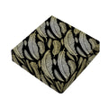 Gold And Black Feather Pattern Print Outdoor Seat Cushion Cover