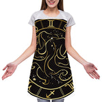 Gold And Black Gemini Sign Print Adjustable Apron