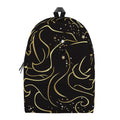 Gold And Black Gemini Sign Print School Backpack