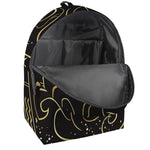 Gold And Black Gemini Sign Print Backpack