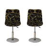 Gold And Black Gemini Sign Print Bar Stool Covers