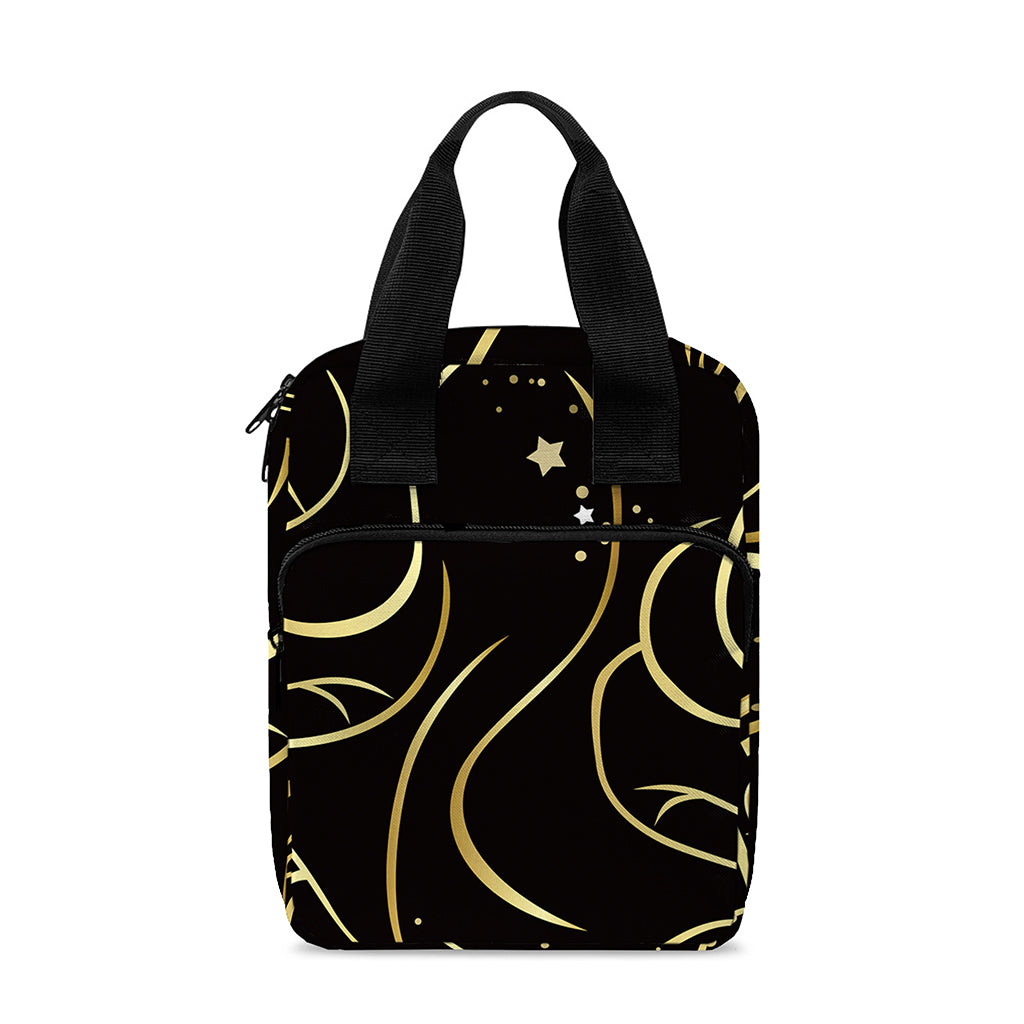 Gold And Black Gemini Sign Print Bible Tote Bag