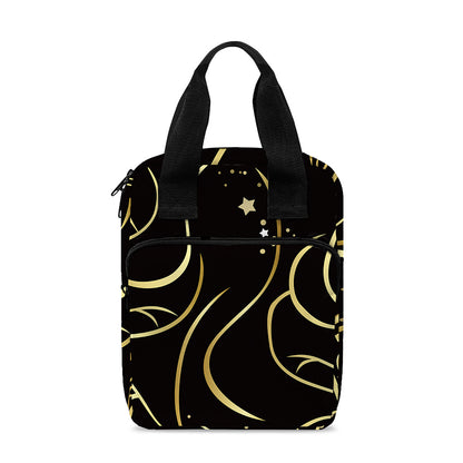 Gold And Black Gemini Sign Print Bible Tote Bag