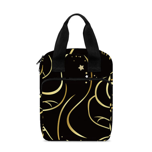 Gold And Black Gemini Sign Print Bible Tote Bag