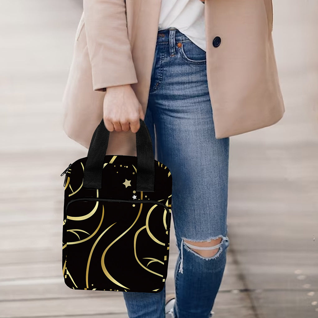 Gold And Black Gemini Sign Print Bible Tote Bag