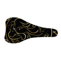 Gold And Black Gemini Sign Print Bicycle Seat Cover