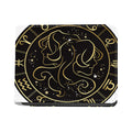 Gold And Black Gemini Sign Print Bifold Wallet