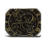 Gold And Black Gemini Sign Print Bifold Wallet