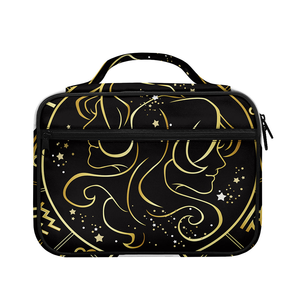 Gold And Black Gemini Sign Print Briefcase Bible Bag