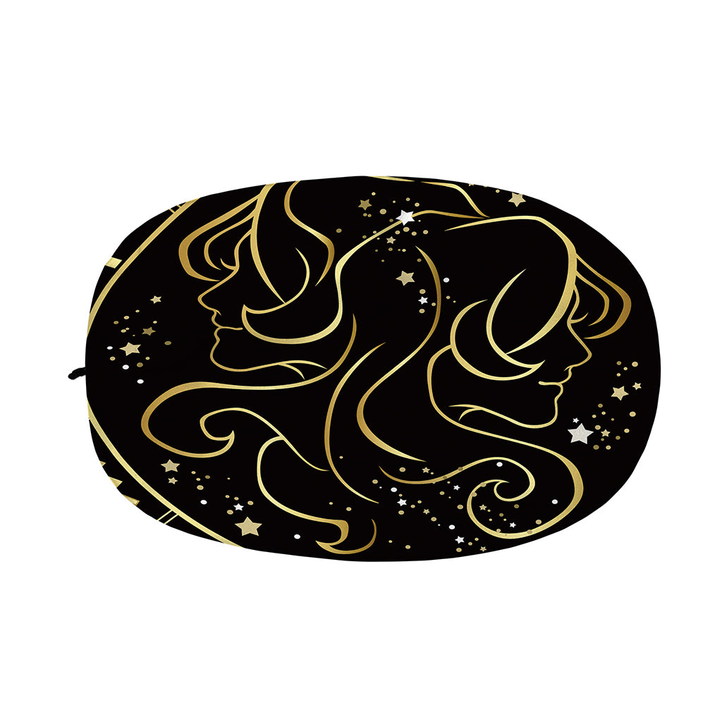 Gold And Black Gemini Sign Print Car Side Mirror Covers