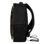 Gold And Black Gemini Sign Print Casual Backpack