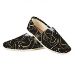 Gold And Black Gemini Sign Print Casual Shoes