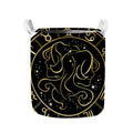 Gold And Black Gemini Sign Print Collapsible Laundry Basket