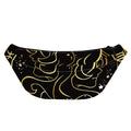 Gold And Black Gemini Sign Print Fanny Pack