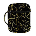 Gold And Black Gemini Sign Print Front Pocket Bible Bag