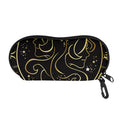 Gold And Black Gemini Sign Print Glasses Case