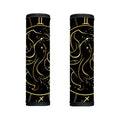 Gold And Black Gemini Sign Print Handle Covers