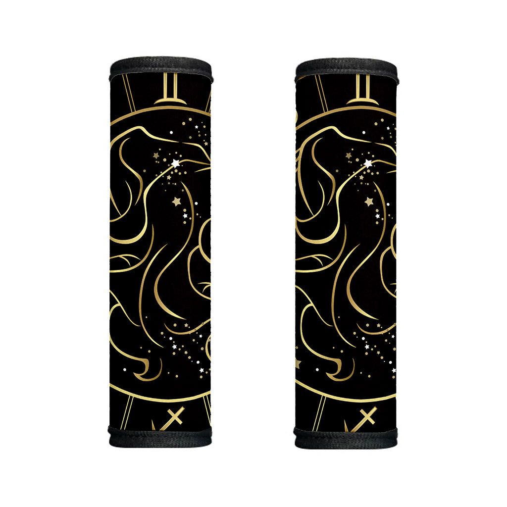 Gold And Black Gemini Sign Print Handle Covers