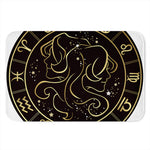 Gold And Black Gemini Sign Print Indoor Door Mat