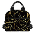 Gold And Black Gemini Sign Print Insulated Lunch Bag