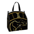 Gold And Black Gemini Sign Print Insulated Lunch Tote