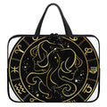 Gold And Black Gemini Sign Print Laptop Sleeve With Handle