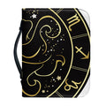 Gold And Black Gemini Sign Print Leather Bible Cover