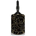 Gold And Black Gemini Sign Print Luggage Tag