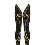Gold And Black Gemini Sign Print Men's leggings