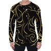 Gold And Black Gemini Sign Print Men's Long Sleeve T-Shirt