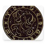 Gold And Black Gemini Sign Print Mouse Pad