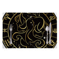 Gold And Black Gemini Sign Print Placemat