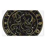 Gold And Black Gemini Sign Print Polyester Doormat