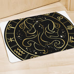 Gold And Black Gemini Sign Print Polyester Doormat