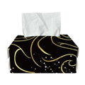 Gold And Black Gemini Sign Print Rectangle Tissue Box Cover