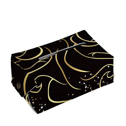 Gold And Black Gemini Sign Print Rectangle Tissue Box Cover