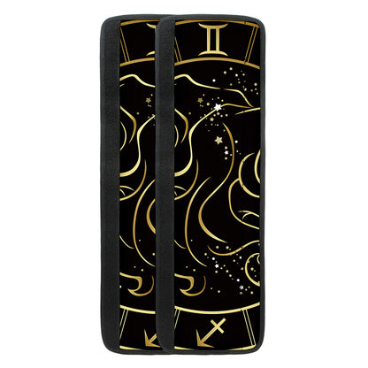 Gold And Black Gemini Sign Print Refrigerator Handle Covers