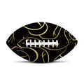 Gold And Black Gemini Sign Print Rugby Ball