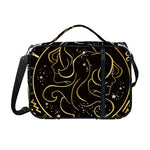 Gold And Black Gemini Sign Print Shoulder Strap Bible Bag