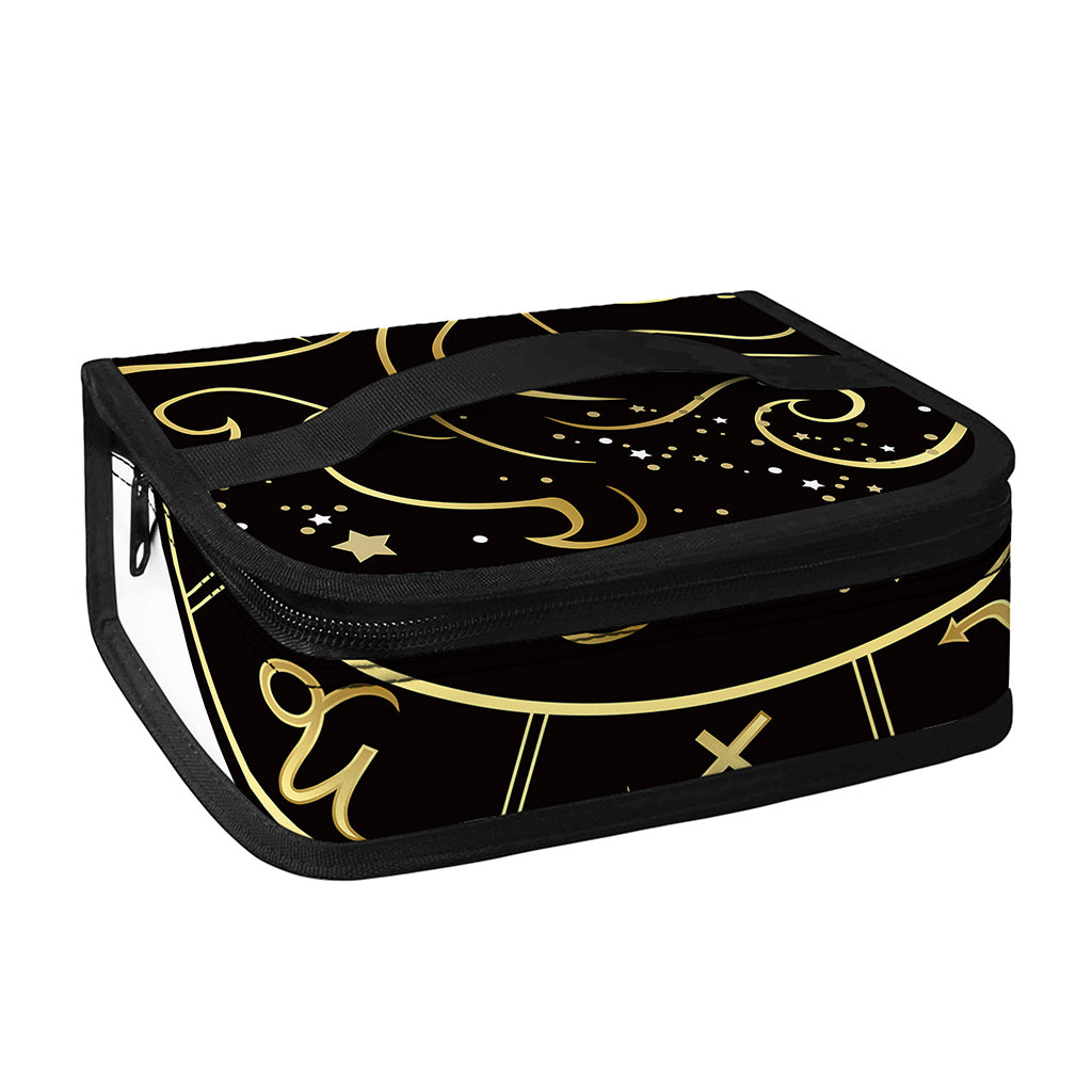 Gold And Black Gemini Sign Print Small Lunch Bag