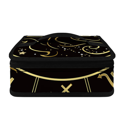 Gold And Black Gemini Sign Print Small Lunch Bag