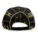 Gold And Black Gemini Sign Print Snapback Cap