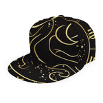 Gold And Black Gemini Sign Print Snapback Cap