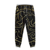 Gold And Black Gemini Sign Print Sweatpants