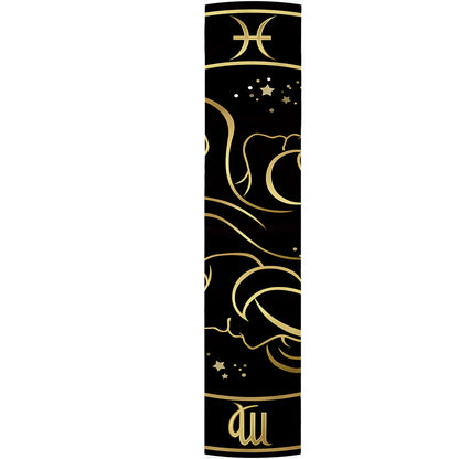 Gold And Black Gemini Sign Print Table Runner