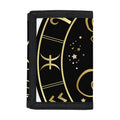 Gold And Black Gemini Sign Print Trifold Wallet