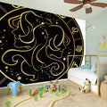 Gold And Black Gemini Sign Print Wall Sticker
