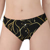 Gold And Black Gemini Sign Print Women's Panties