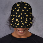 Gold And Black Heart Pattern Print Baseball Cap